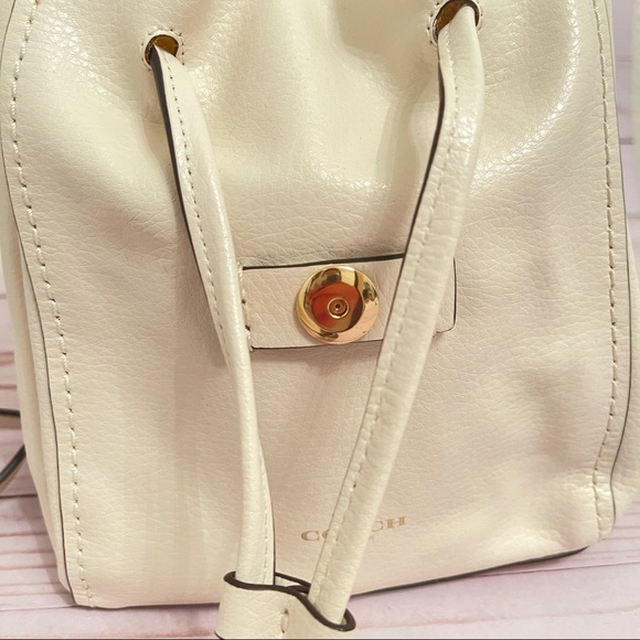 COACH white leather backpack authentic brand new